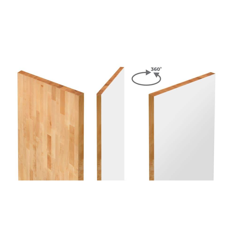 5 ft. L x 30 in. D Finished Engineered Birch Butcher Block Desktop Countertop - Hercitys