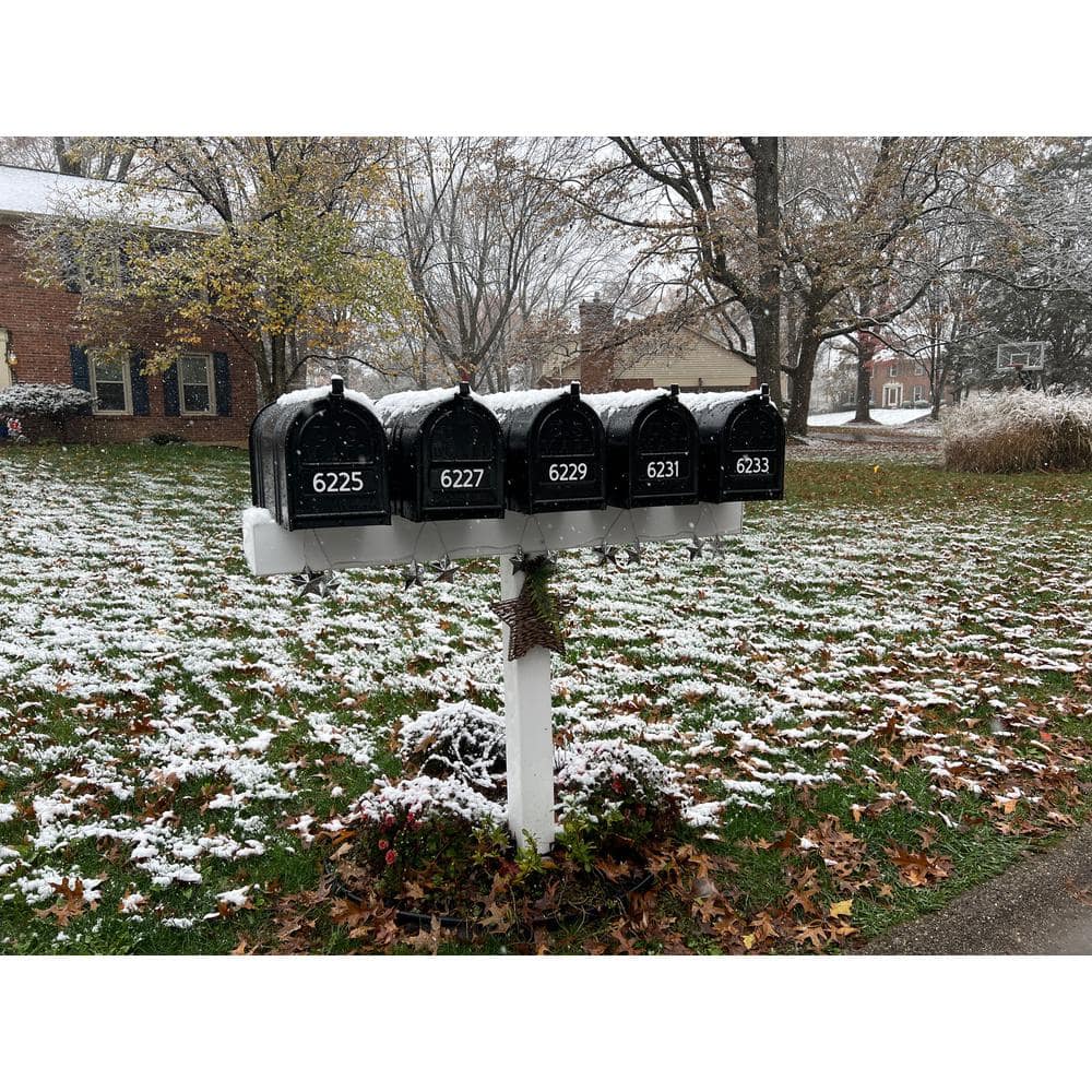 42 in. x 54 in. Vinyl Post Sleeve for 5 Small, Medium, Large Mailboxes, White - Hercitys