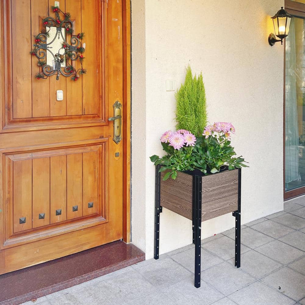 17 in. L x 19 in. W x 28 in. H Elevated Composite Planter Box - Hercitys