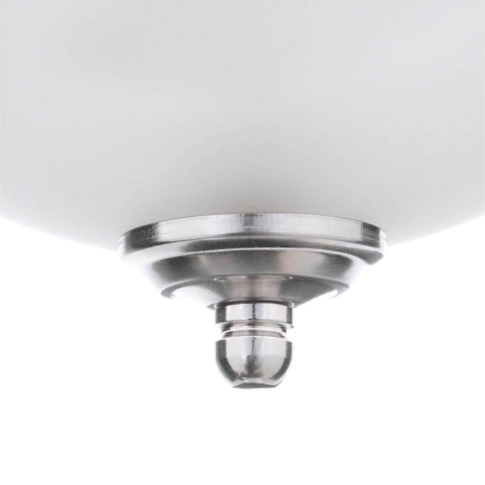 13 in. 2-Light Brushed Nickel Flush Mount - Hercitys