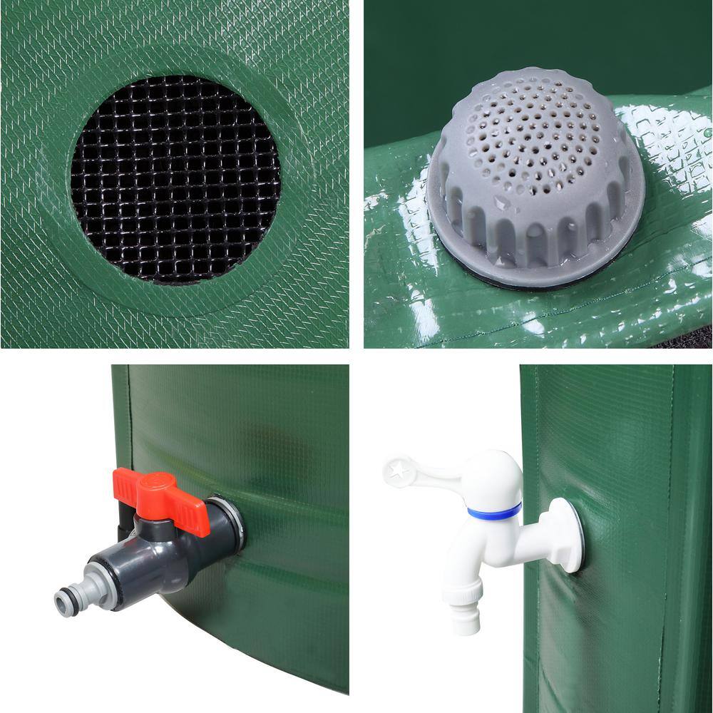 100 Gal. Rain Barrel Water Collection With Scale in Green - Hercitys