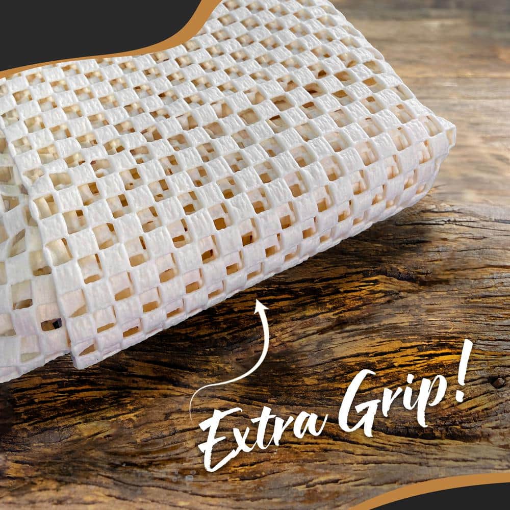 2′ x 10′ White Non Skid Dual Surface Non-Slip Rug Pad - Hercitys