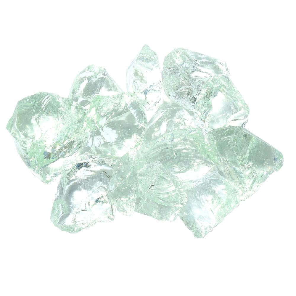 0.36 cu. ft. 2 in. to 4 in. Ice Clear Landscape Recycled Glass- 20 lbs. Bag - Hercitys