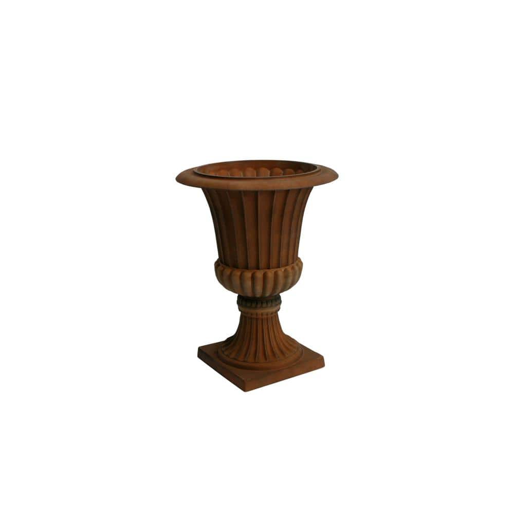 16.25 in. D x 21.25 in. H Rust Plastic Rustic Urn - Hercitys