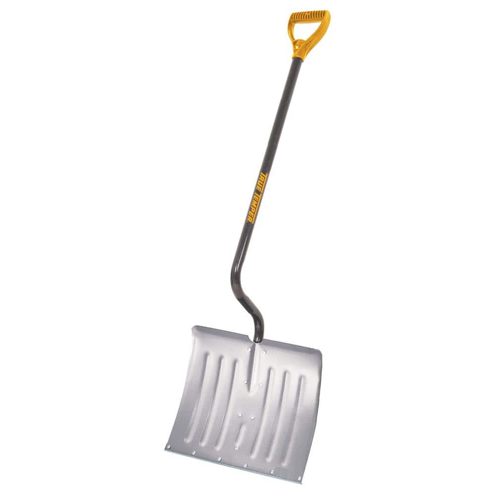 37.53 in. Steel Ergonomic Handle and Aluminum Blade D-Grip Combo Snow Shovel and Pusher - Hercitys