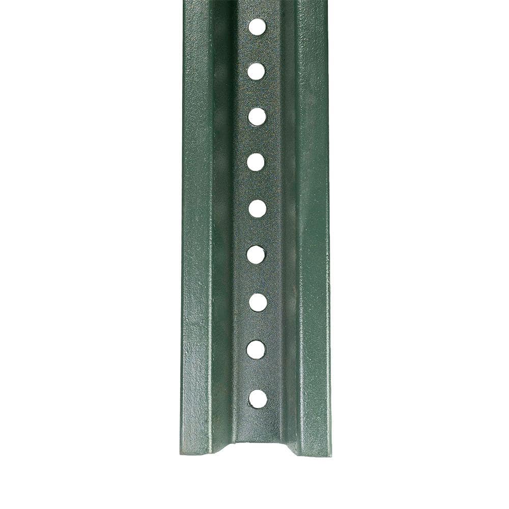 3-1/16 in. x 8 ft.-12 Gauge Green U-Channel Steel Sign Post - Hercitys