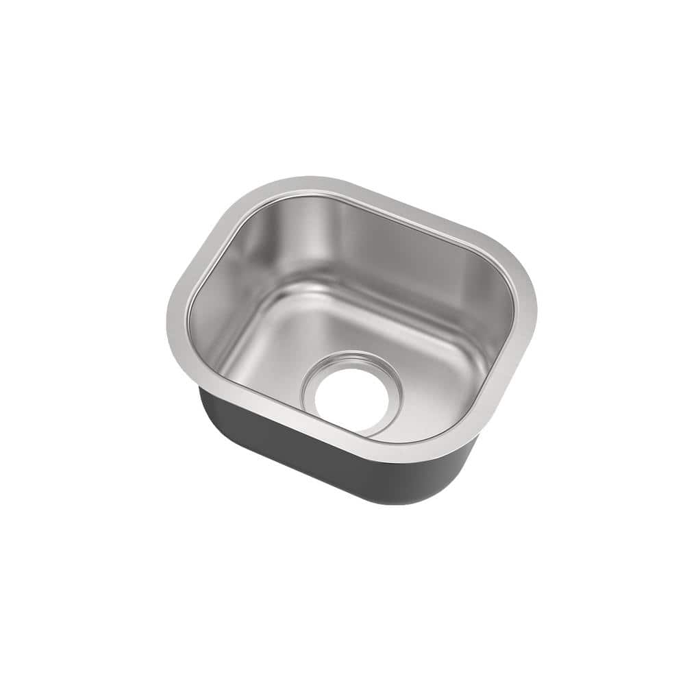 15 in. Undermount Single Bowl 18 Gauge Stainless Steel Bar Sink - Hercitys