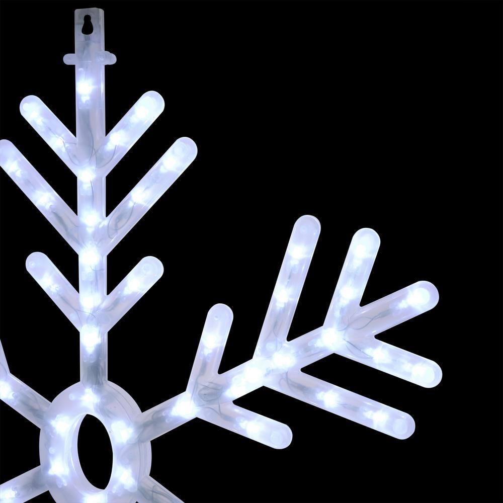 24 in. Tall Hanging Snowflake with LED Lights - Hercitys