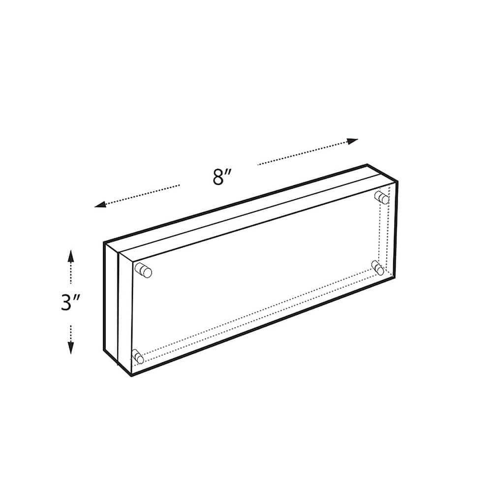 3 in. x 8 in. Vertical/Horizontal Acrylic Block Frame - Hercitys