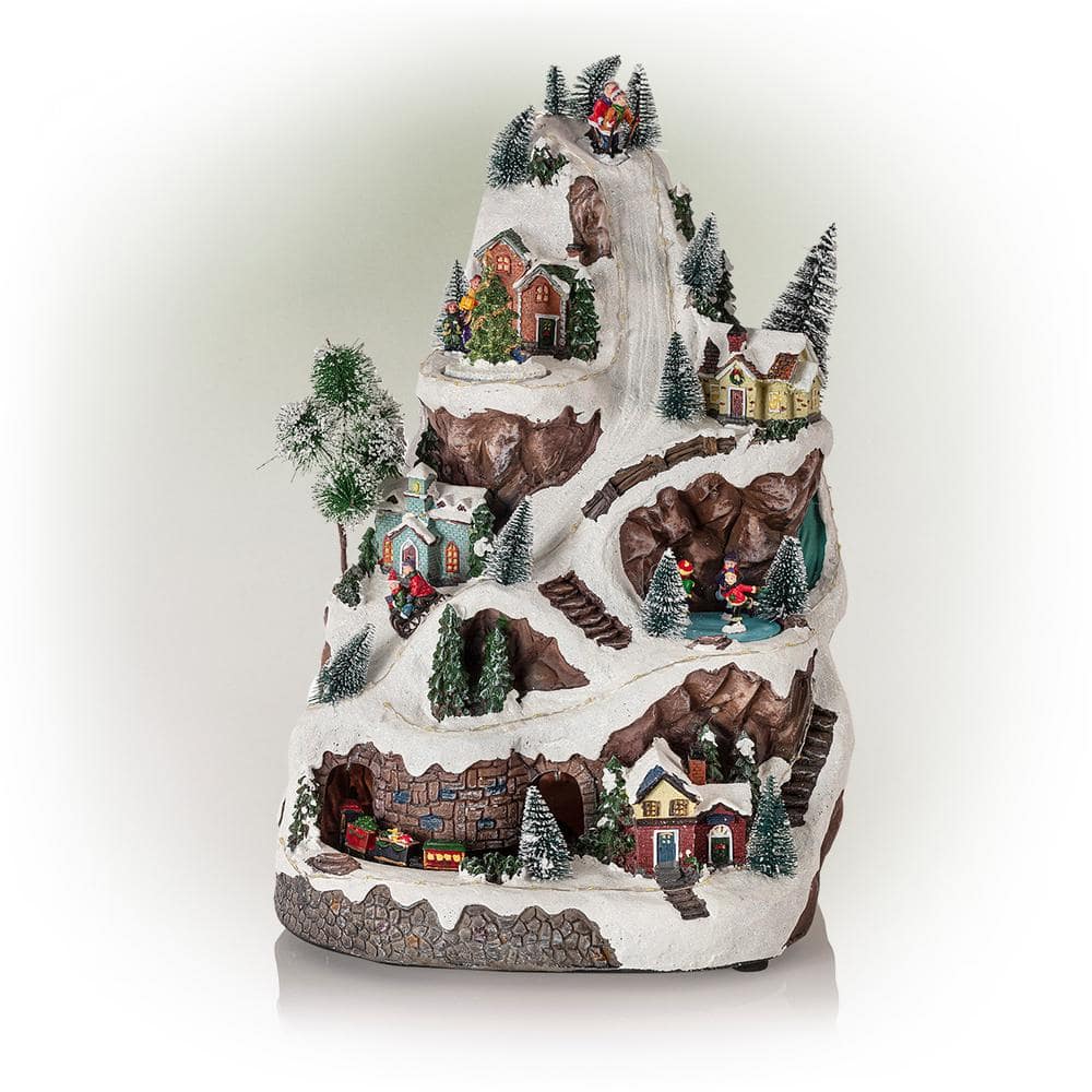 18 in. Tall Animated Winter Wonderland Set with LED Light and Music - Hercitys