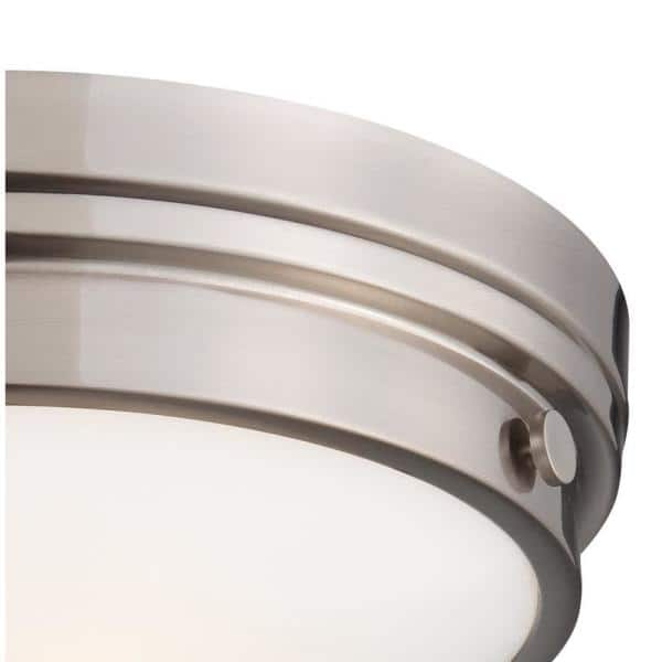 2-Light Brushed Nickel Flush Mount - Hercitys