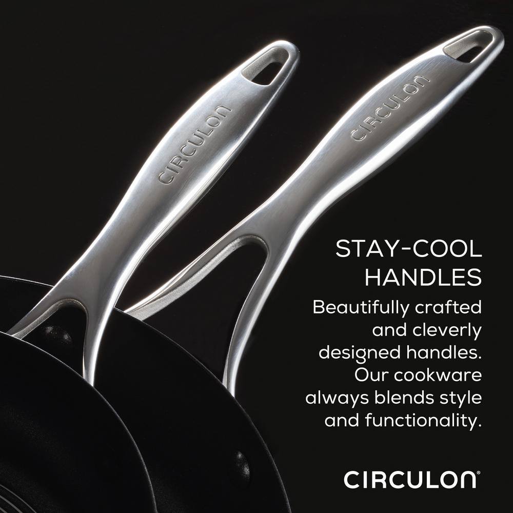 2-Piece Silver Stainless Steel Induction Frying Pan Set - Hercitys
