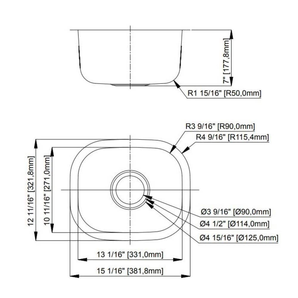 18-Gauge Stainless Steel 15 in. Undermount Single Bowl Bar Sink - Hercitys