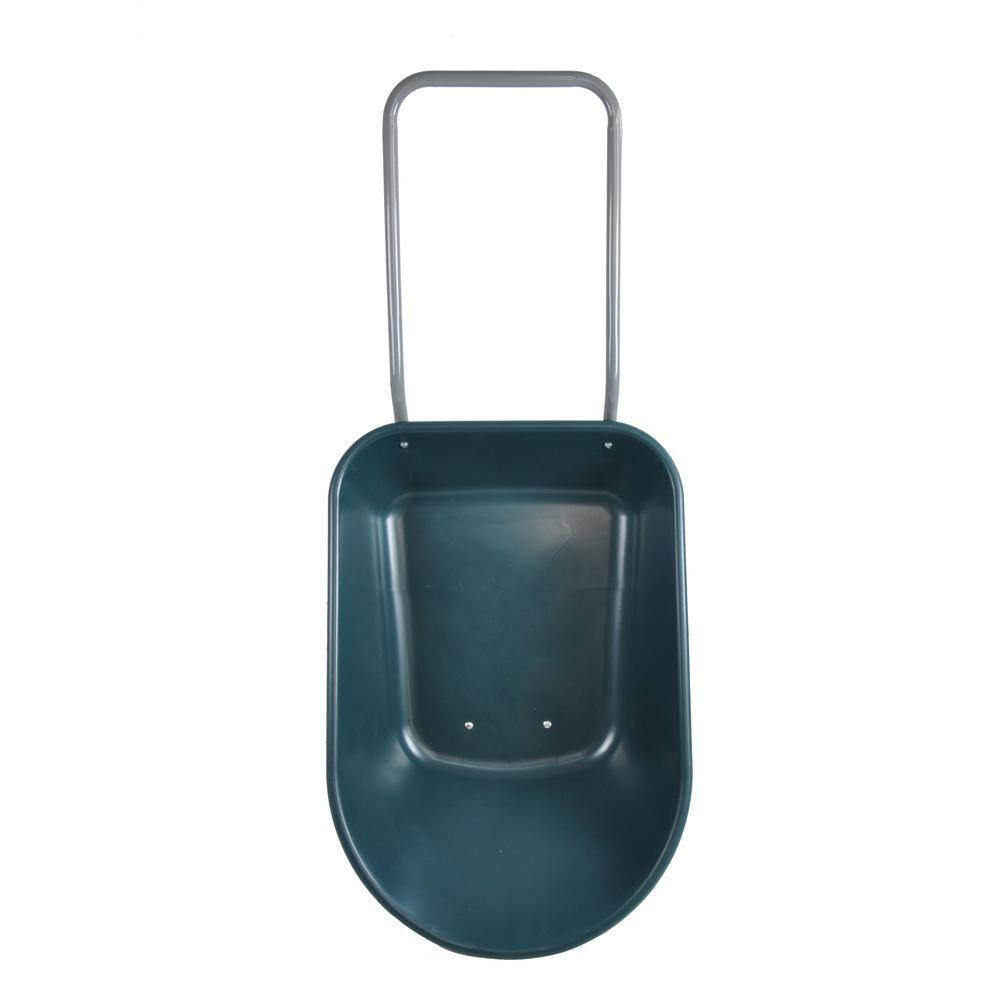 4 cu.ft. Metal Garden Cart with Steel Frame and Pneumatic Tire, Gray - Hercitys