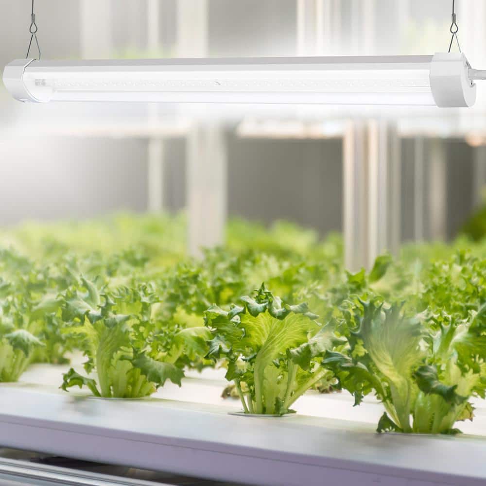 46 in. 40-Watt White LED 3 Adjustable Spectrum Remote Control Linkable Plant Grow Light Fixture White Adjustable Light - Hercitys