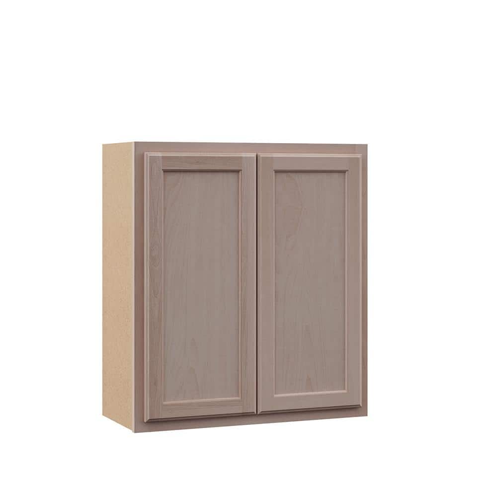 36 in. W x 12 in. D x 12 in. H Assembled Wall Kitchen Cabinet in Unfinished with Recessed Panel - Hercitys