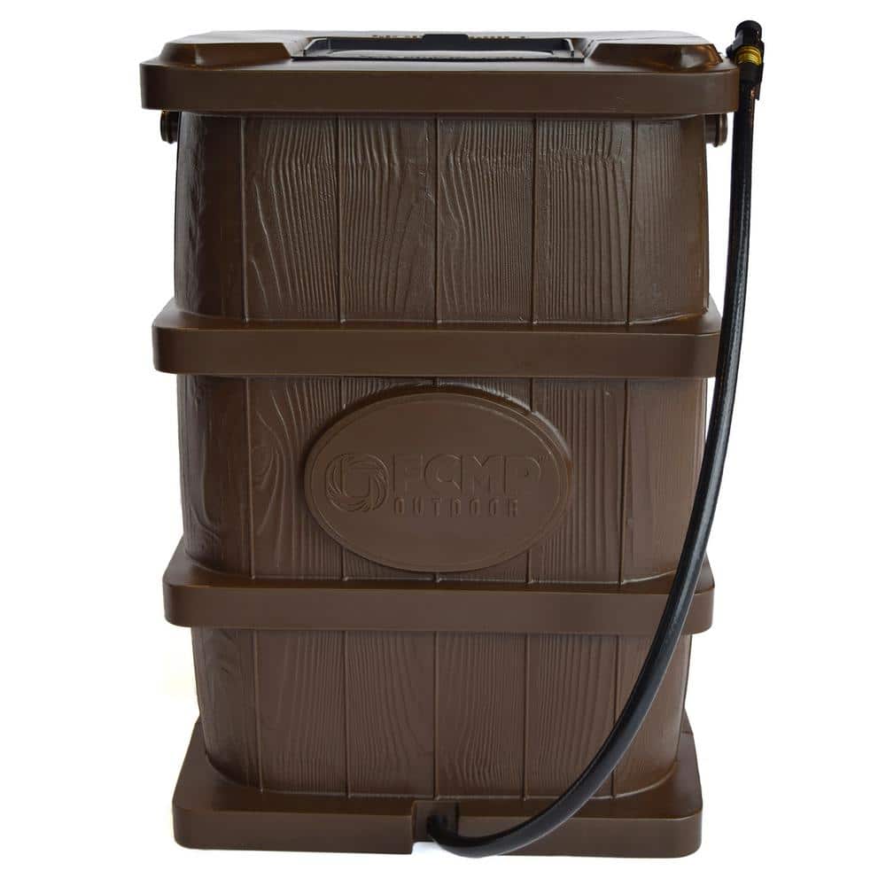 45 Gal. Woodgrain Rain Barrel in Brown - Hercitys