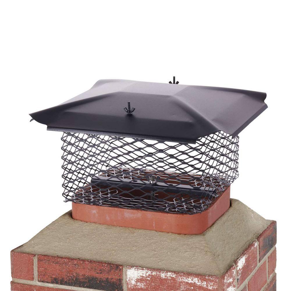 13 in. x 13 in. Chimney Cap in Black Galvanized Steel - Hercitys