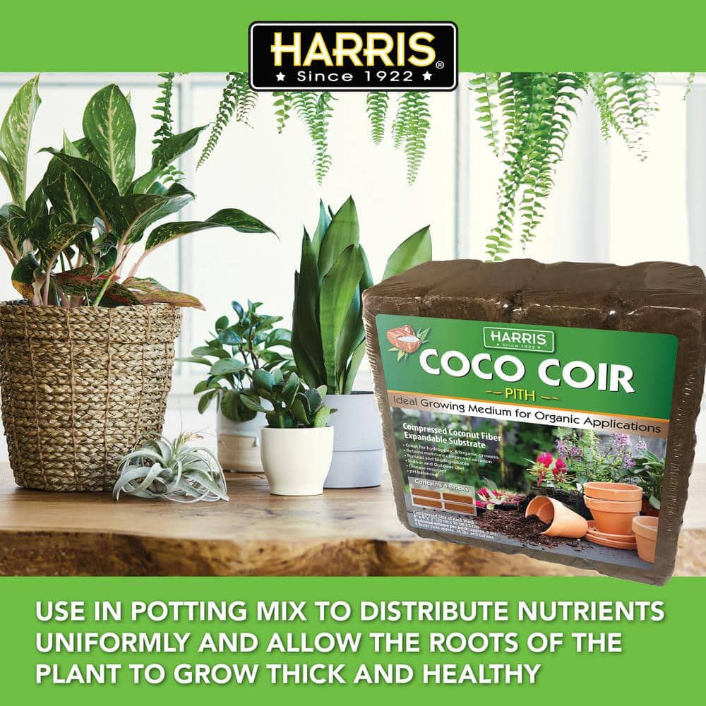 18 Gal. Expanding Coco Coir Pith (8 Brick/2-Pack) Soilless Growing Media - Hercitys