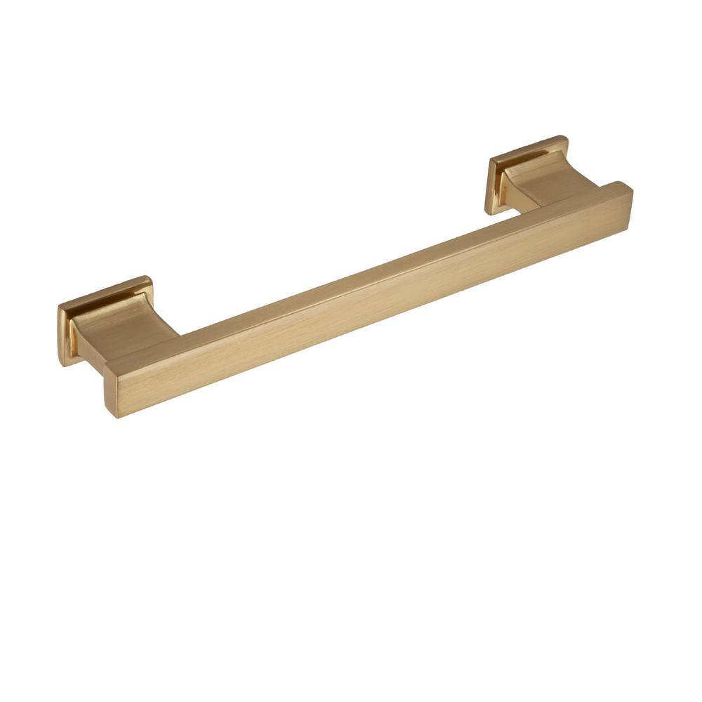 5-Pack High Desert 4-3/4 in. (121 mm) Center-to-Center Classic Satin Brass Bar Drawer Pull - Hercitys