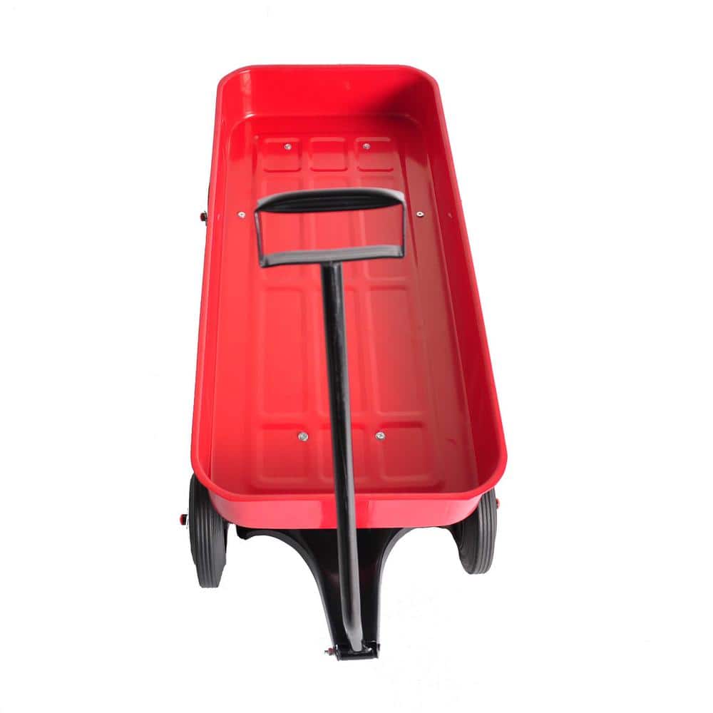 1 cu. ft. Red Steel Garden Cart - Hercitys