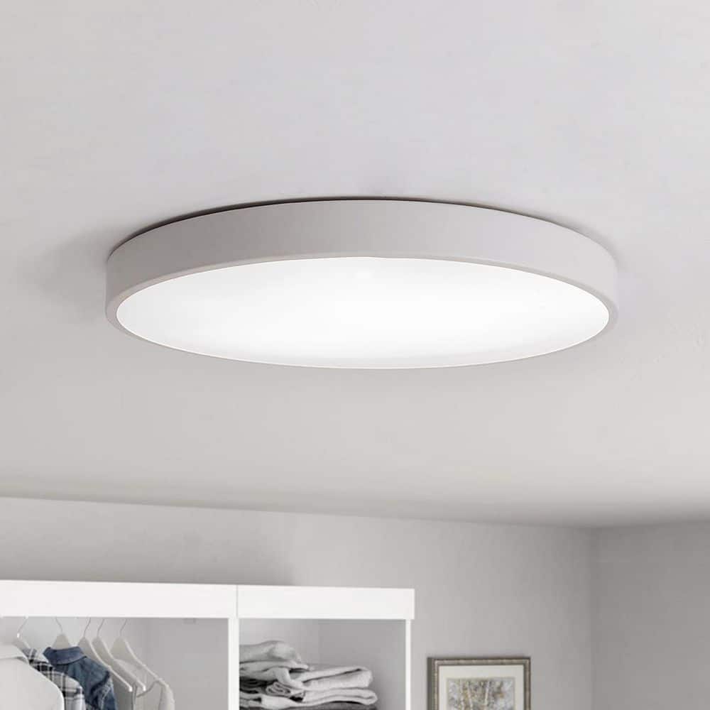 19.69 in. 24-Watt LED Ceiling Light Round Flush Mount Close to Ceiling Light (White) - Hercitys