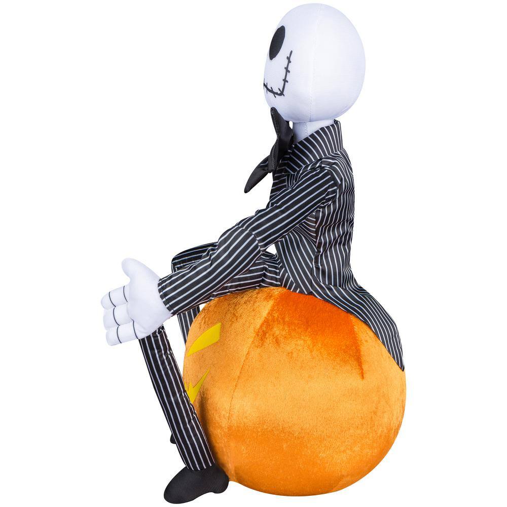 17in. Jack Skellington on Jack-O’-Lantern Standing Halloween Greeter Holiday Decor - Hercitys