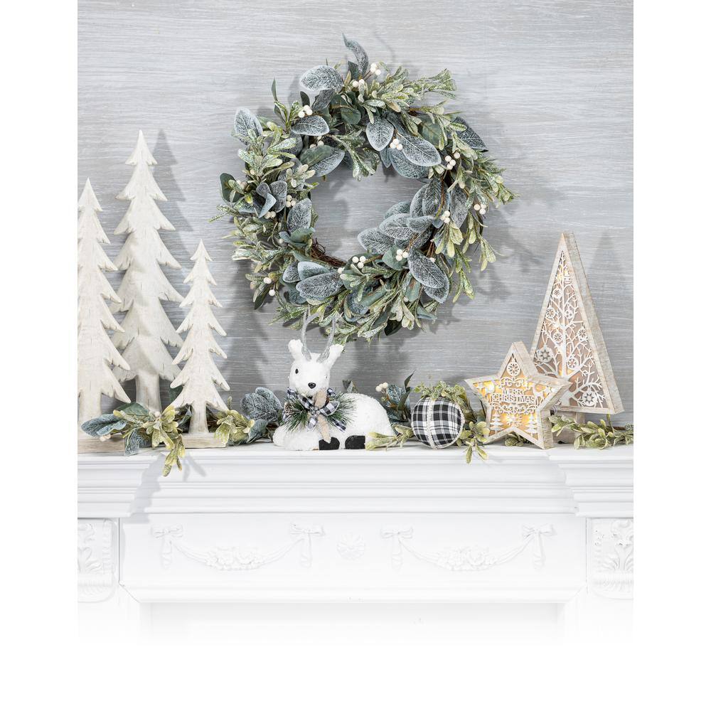 16 in. H B/O Lighted Metal and Laser Cut Wood Tree - Hercitys