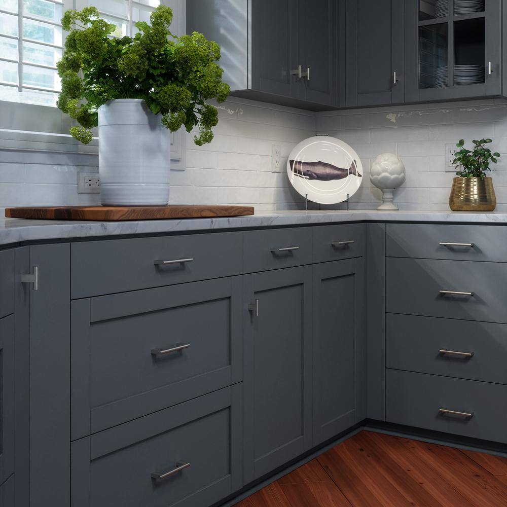 5-Pack Vail 6 in. (152 mm) Center-to-Center Modern Satin Nickel Bar Drawer Pull - Hercitys