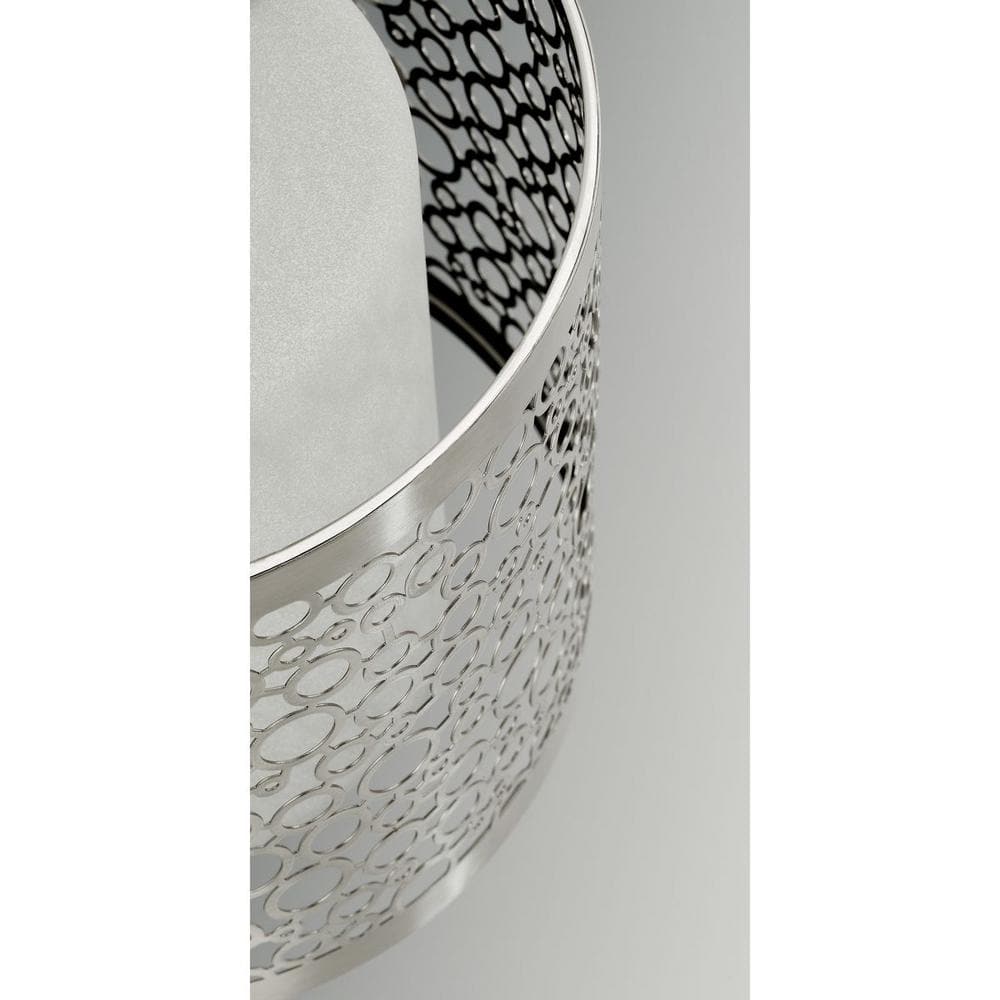 11 in. Mingle 17-Watt Brushed Nickel Integrated LED Flush Mount - Hercitys