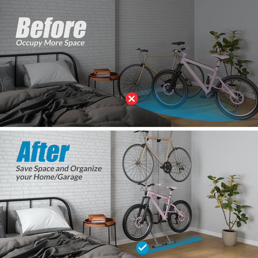 2-Bike Gravity Wall Bike Rack - Hercitys