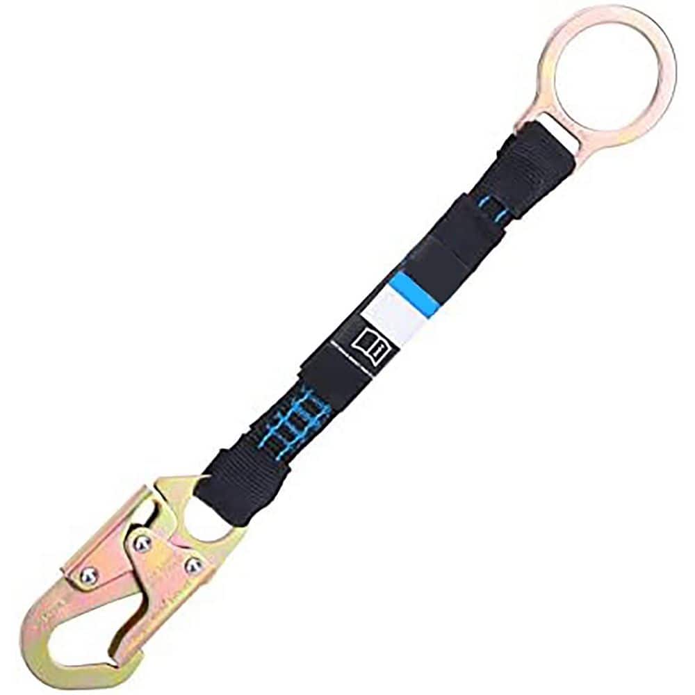 18 in. D Ring Extender with Galvanized Steel Snap Hook and O Ring Heavy Duty Fall Protection Lanyard - Hercitys
