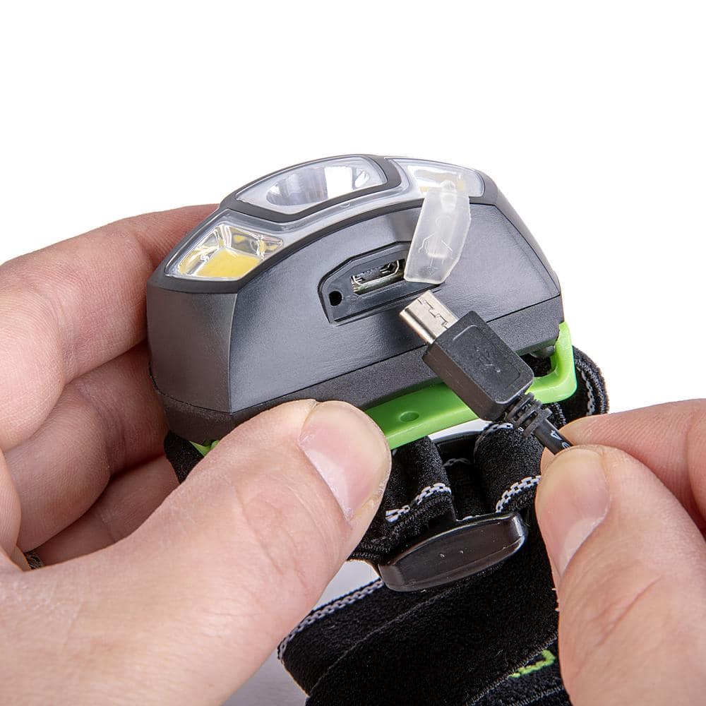 250 Lumens LED Rechargeable Weatherproof Lithium-ion Tiltable HeadLamp with Flood/Spot/Strobe Modes and Charger - Hercitys