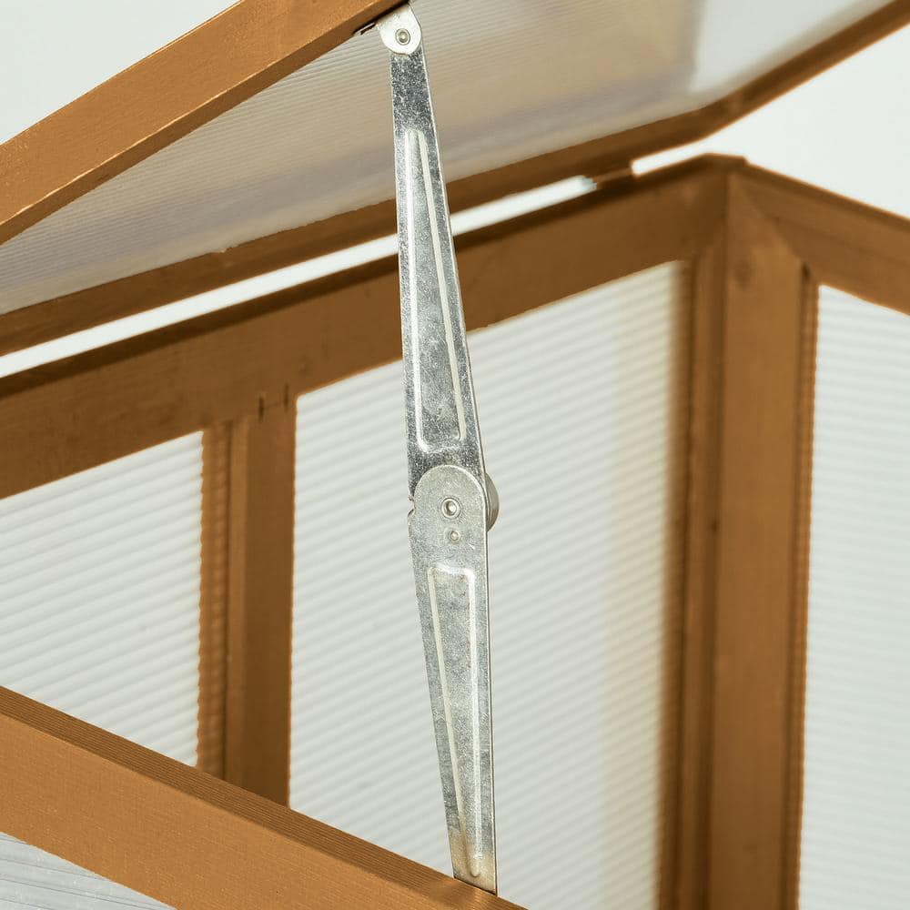 30 in. W x 24 in. D x 44 in. H Wooden Cold Brown Greenhouse - Hercitys