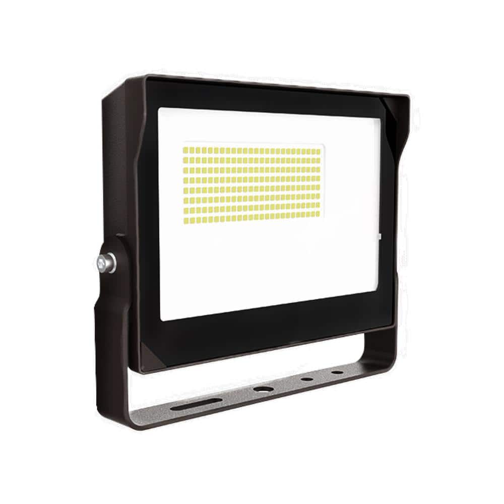 400W Equivalent Integrated LED 100 Degree Bronze Flood Light, 21,000 Lumens, 4000K Bright white light, Dusk-to-Dawn - Hercitys