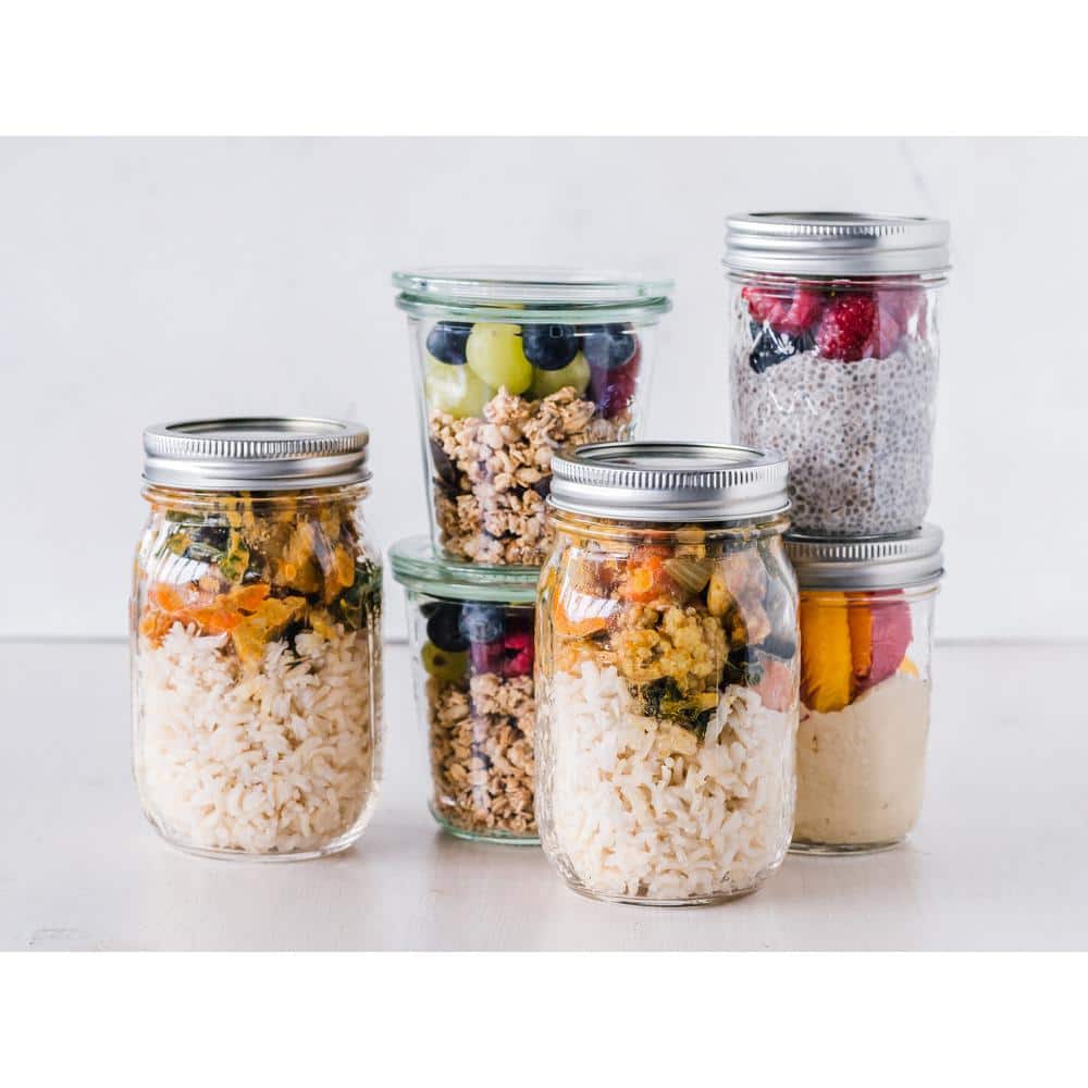 16 oz. Regular Mouth Glass Canning Jar (2 packs of 12) - Hercitys