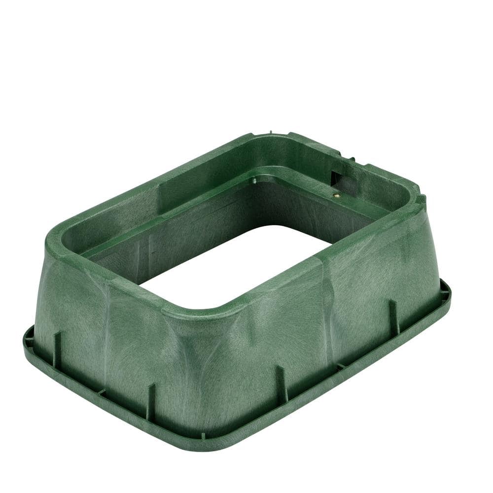 14 in. X 19 in. Rectangular Standard Series Valve Box Extension & Cover, 6-3/4 in. Height, Green Box, Green ICV Cover - Hercitys