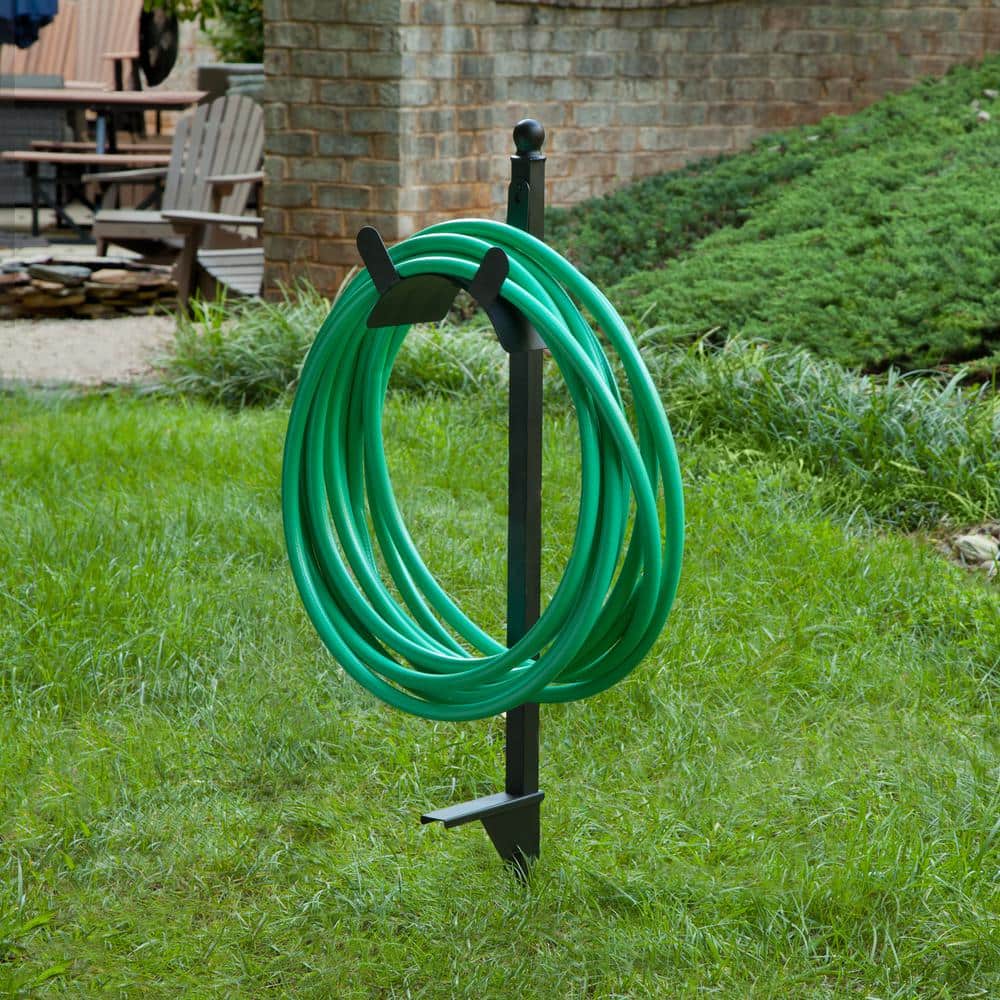 125 ft. Black Steel Heavy-duty Wall Mounted Garden Hose Reel (2-Pack) - Hercitys