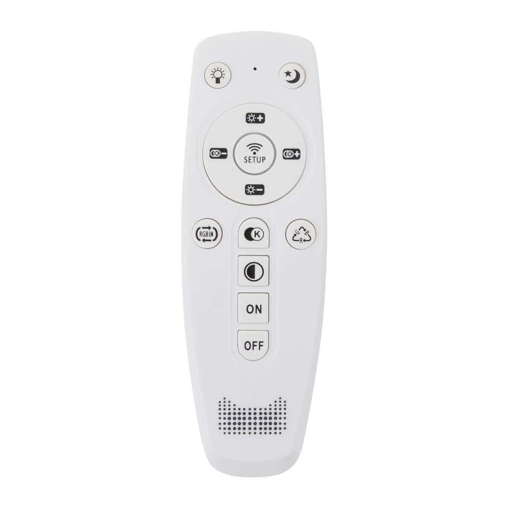 19.68 in. Blue and White Modern Creative Astronaut Dimmable LED Flush Mount Ceiling Light with Remote Control - Hercitys