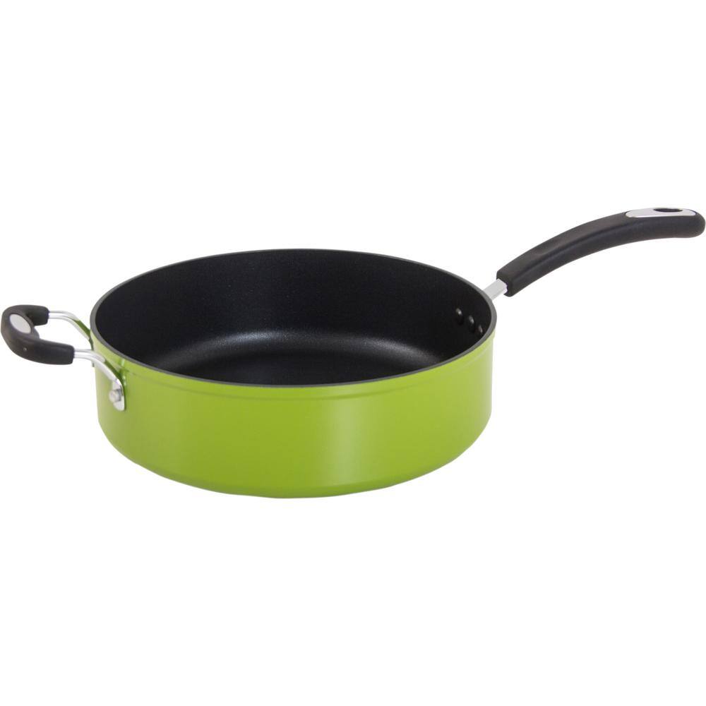 5.3 qt. All-In-One Green Sauce Pan — 100% APEO, GenX, PFBS, PFOS, PFOA, NMP and NEP-Free German-Made Coating - Hercitys