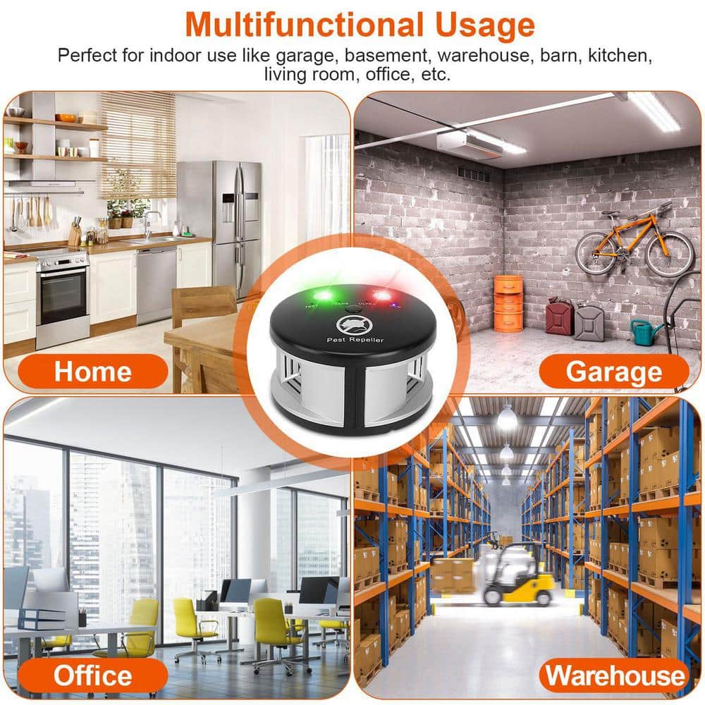 360-Degree Ultrasonic Pest Repeller Electronic Plug-in Pest Control Repellent Deterrent Mouse Chaser Blocker - Hercitys