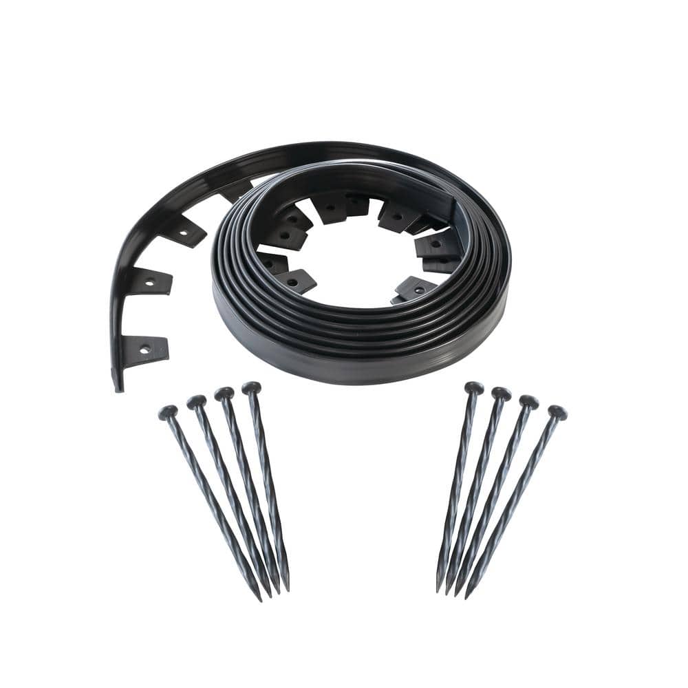 20 ft. No-Dig Plastic Landscape Edging Kit - Hercitys