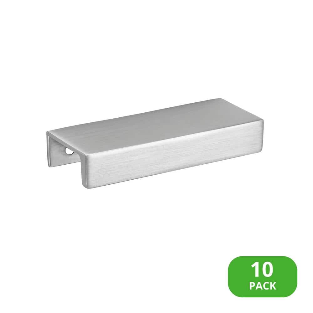 10-Pack Martin 3 in. (76 mm) Center-to-Center Satin Nickel Edge Drawer Pull - Hercitys