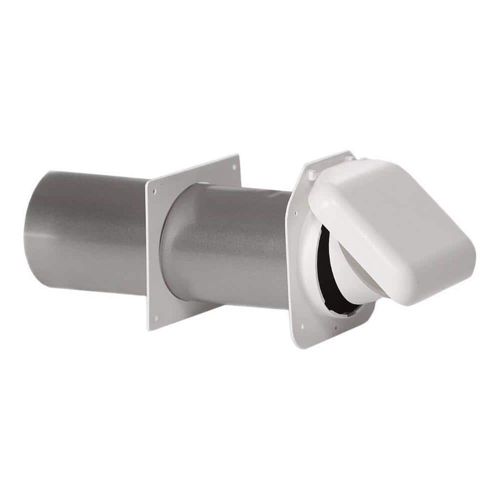 4 in. Low Profile Dual Door Wall Vent in White - Hercitys