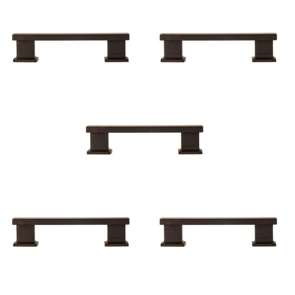 5-Pack High Desert 3-1/2 in. (89 mm) Center-to-Center Classic Oil Rubbed Bronze Bar Drawer Pull - Hercitys