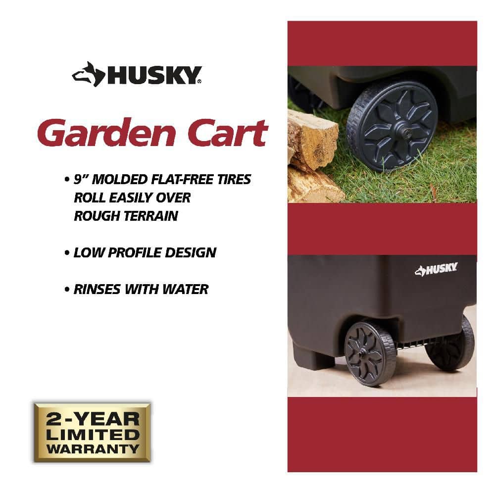 4.5 cu. ft. Heavy Duty Plastic Rust Resistant Garden Cart - Hercitys