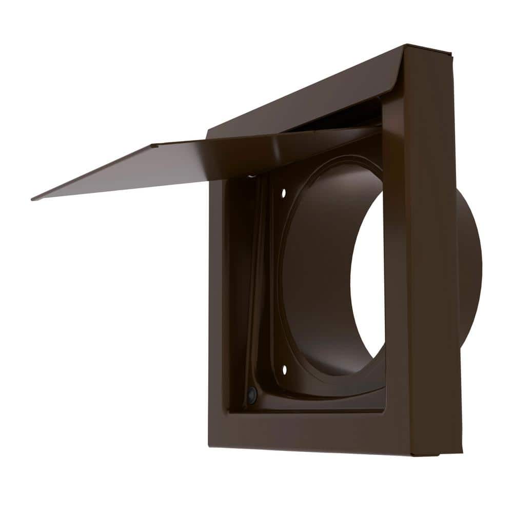 4 in. Powder Coated Steel Brown Dryer Vent - Hercitys