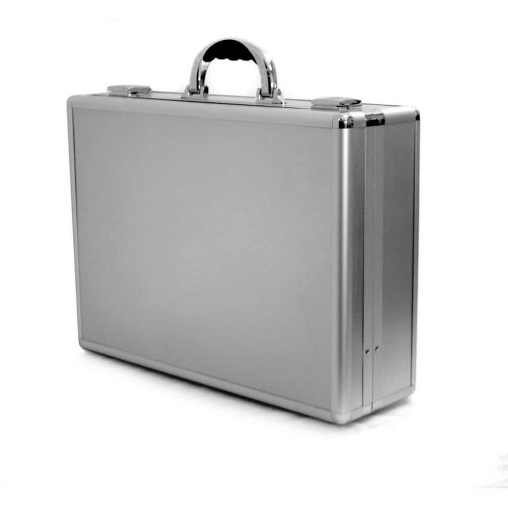 15 in. Smooth Aluminum Tool Case with Foam in Silver - Hercitys