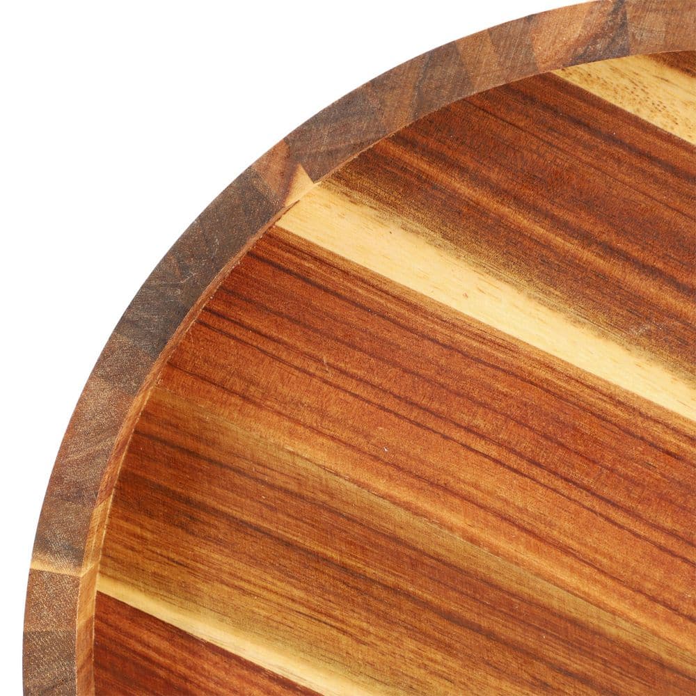 13 in. Acacia Wood Lazy Susan Tray - Hercitys