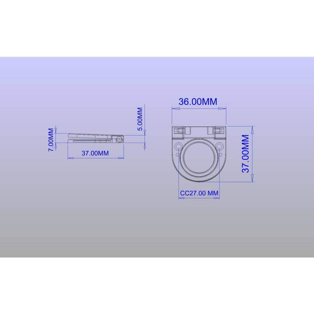 1 1/16 in. (27 mm) Modern Brushed Nickel Cabinet Drop Pull - Hercitys